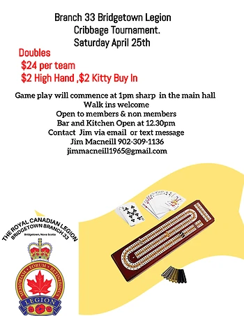 Poster for Cribbage Tournament