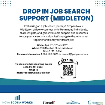 Poster for Drop-in Job Search Support