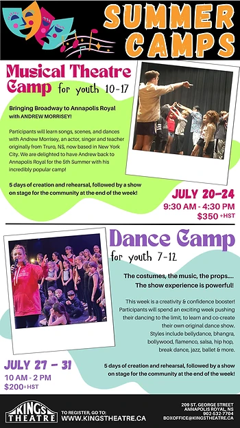 Poster for Musical Theatre Camp For Youth