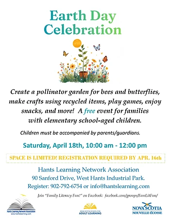 Poster for Family Earth Day Celebration