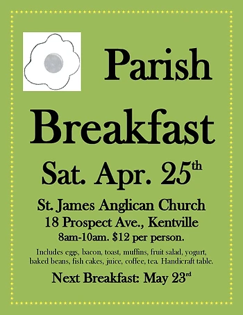 Poster for Parish Breakfast