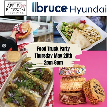 Poster for Apple Blossom Festival Food Truck Party
