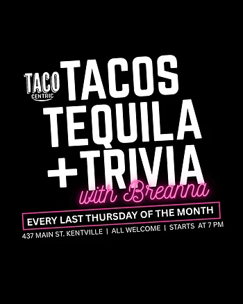 Poster for Trivia + Tacos