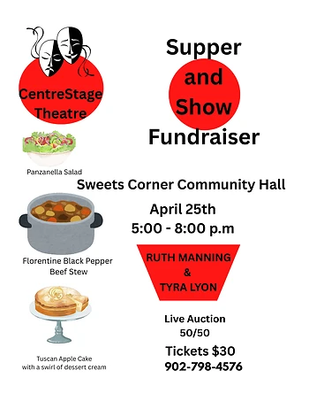 Poster for Supper and Show Fundraiser