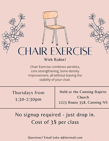 Poster for Chair Exercise with Robin