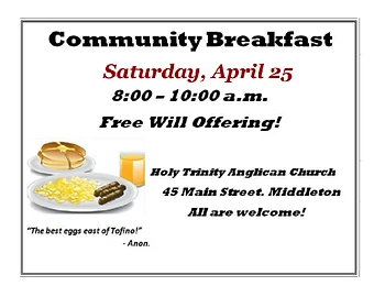Poster for Community Breakfast