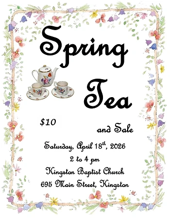 Poster for Spring Tea & Sale