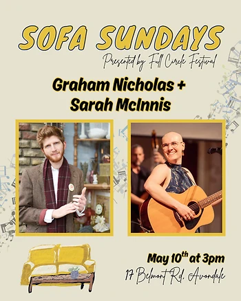 Poster for Sofa Sundays with Graham Nicholas & Sarah McInnis