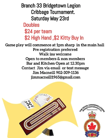 Poster for Cribbage Tournament