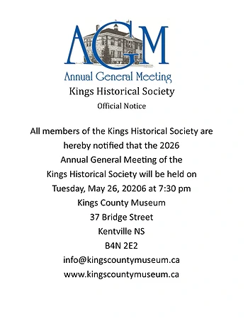 Poster for AGM Kings Historical Society
