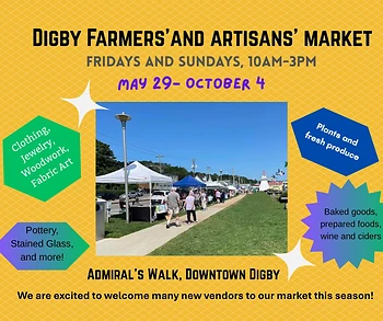 Poster for Digby Farmers' and Artisans' Market