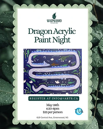 Poster for Dragon Acrylic Paint Night
