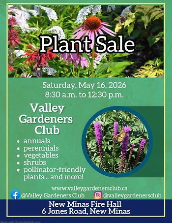 Poster for Valley Gardeners Club Plant Sale
