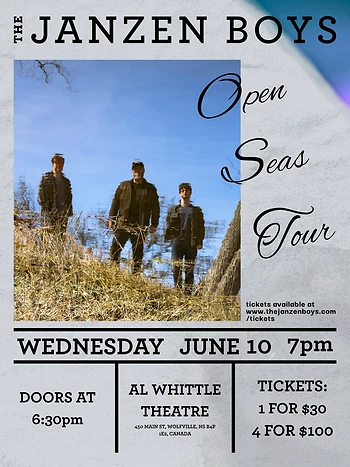 Poster for The Janzen Boys-Open Seas Tour