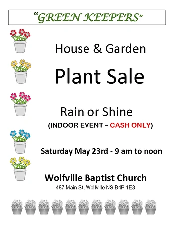 Poster for Green Keepers House and Garden Plant Sale