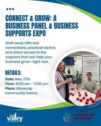 Poster for Connect & Grow: A Business Panel and Supports Expo