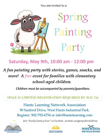 Poster for Spring Painting Party