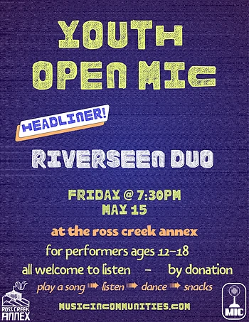 Poster for Youth Open Mic