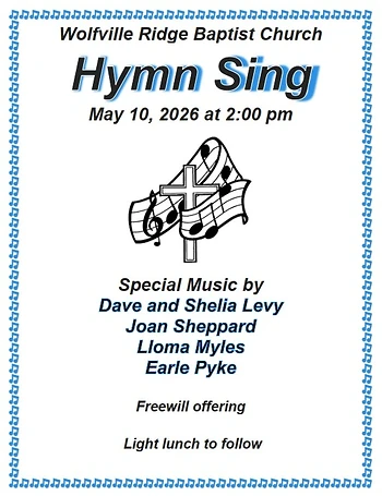 Poster for Hymn Sing