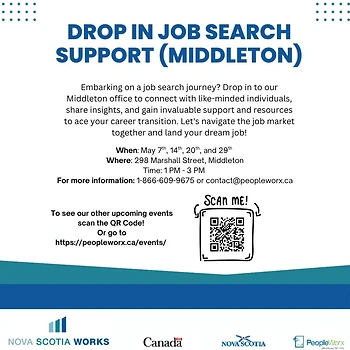 Poster for Drop-in Job Search Support