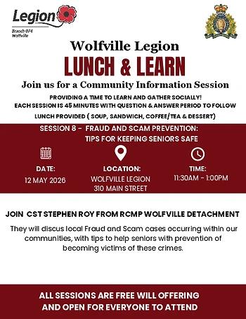 Poster for Community Lunch and Learn