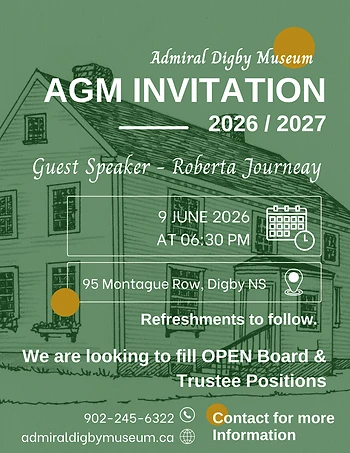 Poster for Admiral Digby Museum AGM