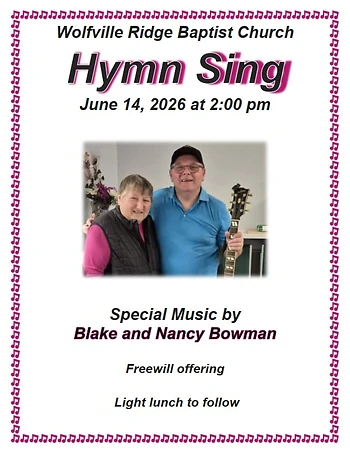 Poster for Hymn Sing