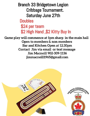 Poster for Cribbage Tournament