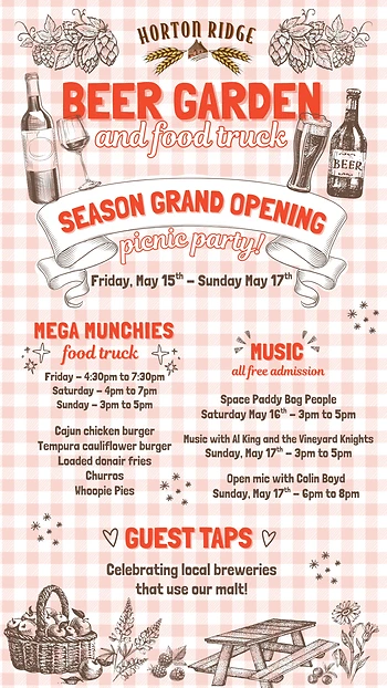 Poster for Beer Garden & Food Truck Opening