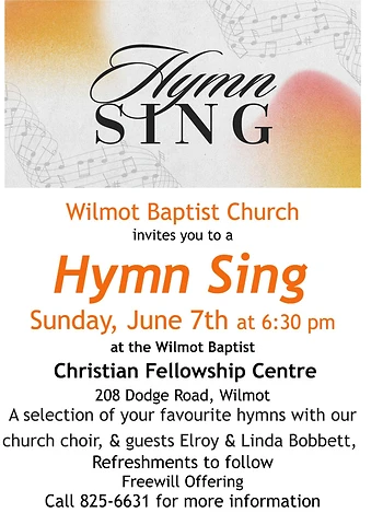 Poster for Hymn Sing
