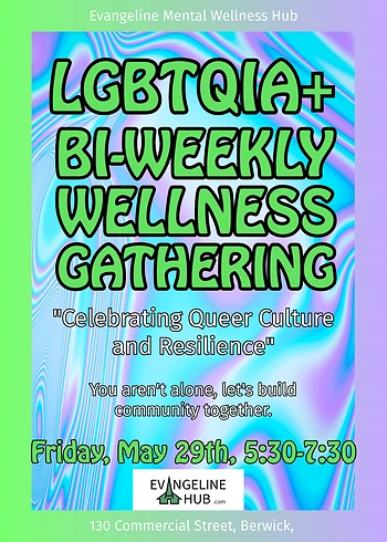 Poster for 2SLGBTQIA Wellness Group