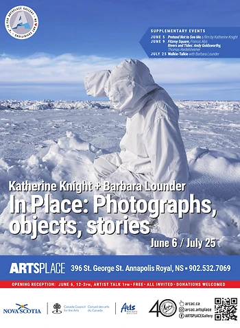Poster for Opening+Talk | Katherine Knight & Barbara Lounder | In Place