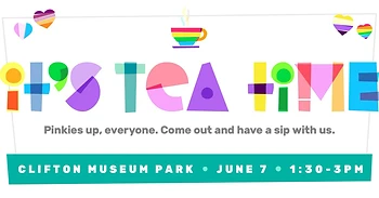 Poster for Resch. to JULY Pride Tea Party