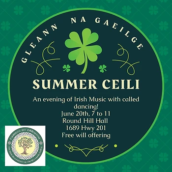 Poster for Summer Céilí with Gleann Na Gaeilge