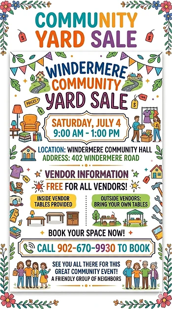 Poster for Community Yard Sale