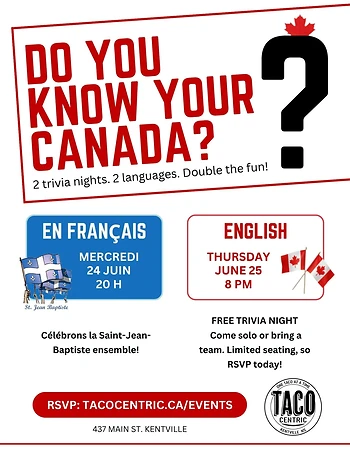 Poster for Tacos, Tequila and Trivia
