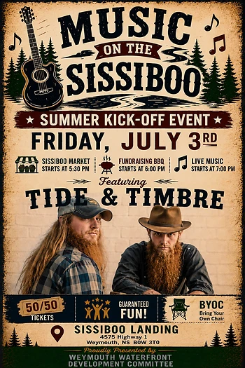 Poster for Tide & Timbre - Music on the Sissiboo