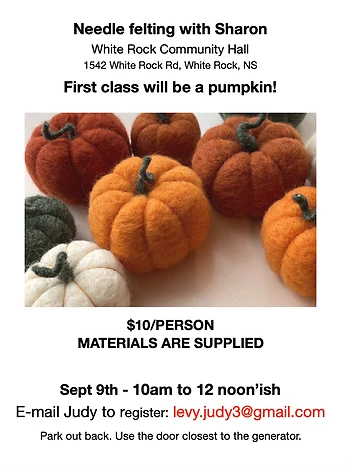 Poster for Felting with Sharon + Makers Meet