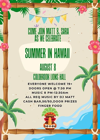 Poster for Summer In Hawaii Dance