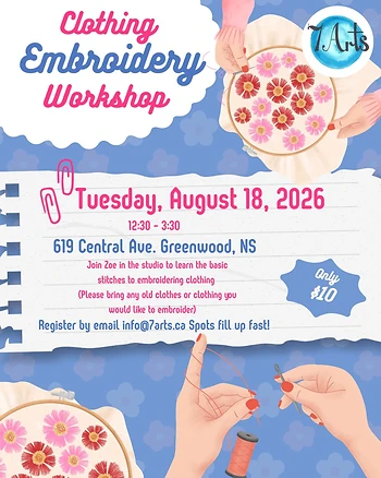 Poster for Clothing Embroidery Workship