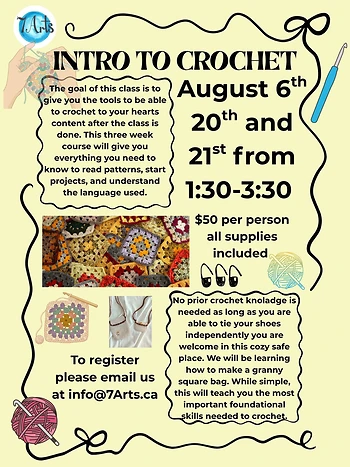 Poster for Intro to Crochet