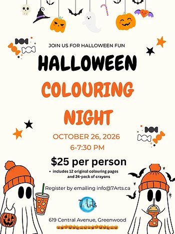 Poster for Halloween Colouring Night