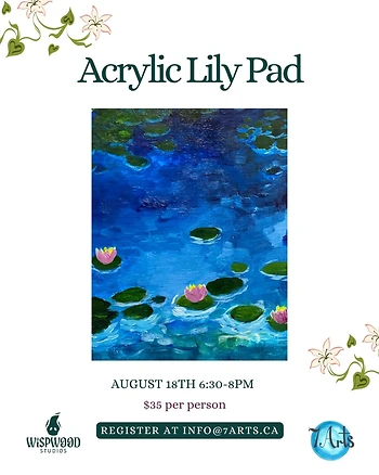 Poster for Acrylic Lily Pad Paint Night