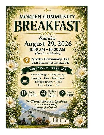 Poster for Morden Community Breakfast