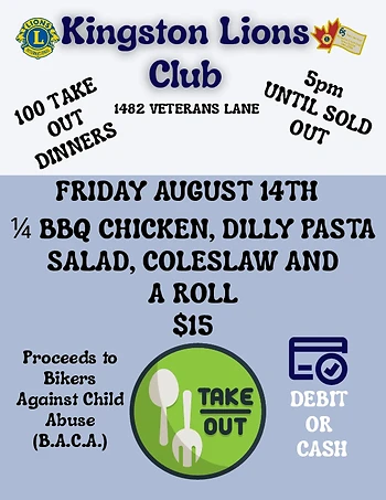 Poster for 1/4 BBQ Chicken Takeout Dinner