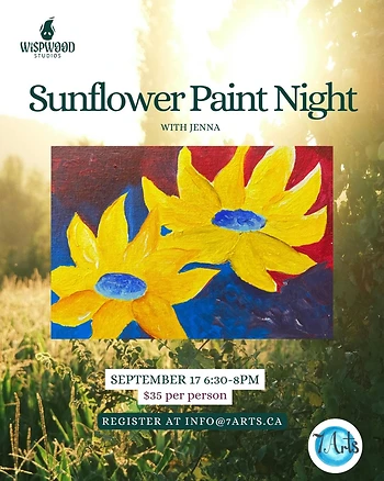 Poster for Sunflower Paint Night