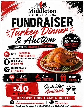 Poster for Middleton Arena Turkey Dinner