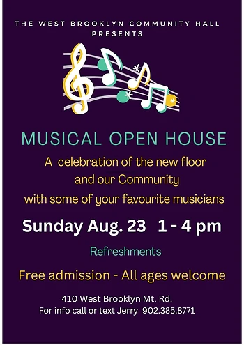 Poster for Musical Open House