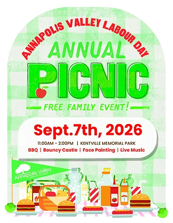 Poster for Annapolis Valley Labour Council's Annual Labour Day Picnic