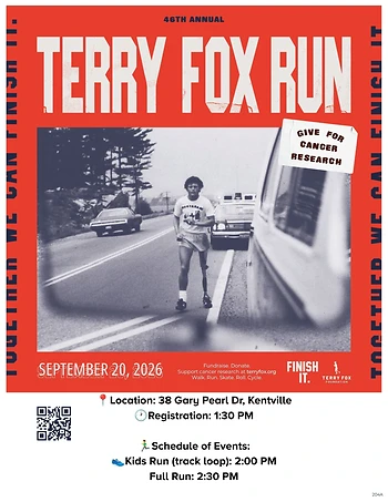 Poster for Terry Fox Run Kentville